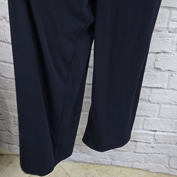 Express Women's Jumpsuit Sleeveless Navy Blue Lace V-Neck Super Soft Jersey Knit - Picture 9 of 11